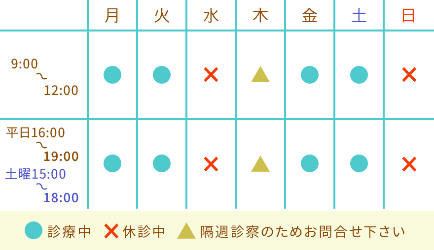 診療スケジュール